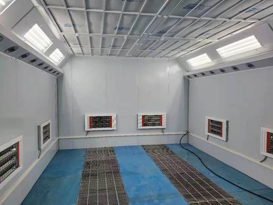 Indoor Spray Booth Automotive Refinishing Station Designed for Easy Maintenance and Effective Paint Overspray Management