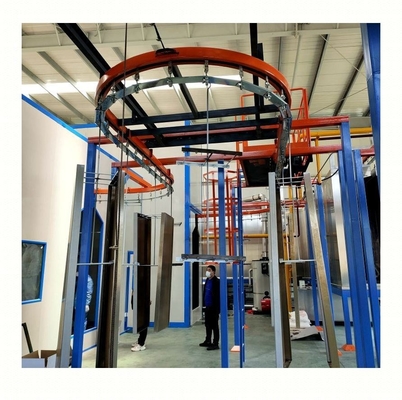Sistemas de transporte de revestimento de pó de superfície versátil Linhas de pintura de revestimento de pó Sistemas para tamanhos variados