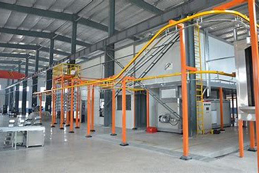 Produtos metálicos Linha de revestimento em pó totalmente automatizada para produção de revestimentos industriais