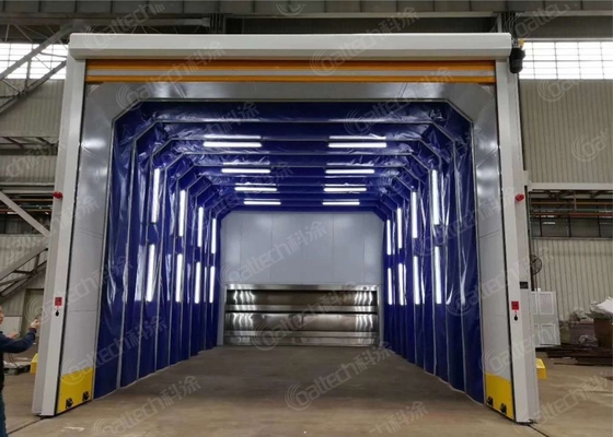 PLC controle de tela sensível ao toque CoatTech cabine de pulverização retrátil para pintura de peças grandes