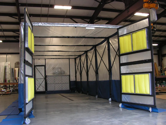 Cabine de pulverização retrátil CoatTech para eficiência industrial, cabine de pintura retrátil