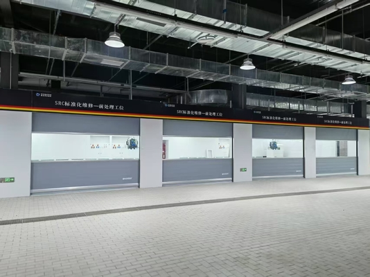 Sala de moagem com sistema de aquecimento de queimadores a gás elétrico Diesel cabines de pulverização Sala de arejar automóveis Sala de preparação de automóveis