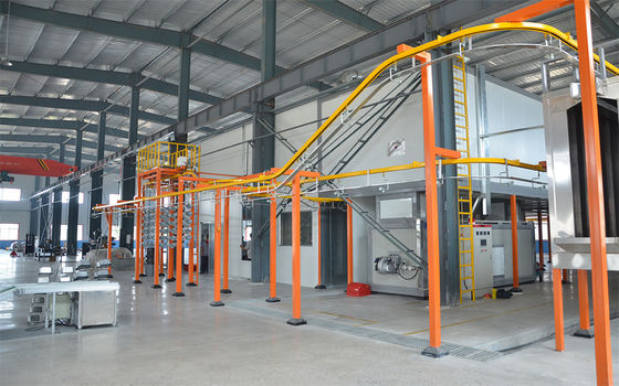 Excelente qualidade de revestimento, processo de operação perfeito, linha profissional de revestimento de trilhos de piso