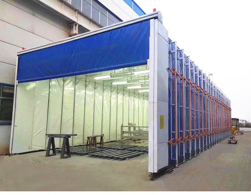 Cabine de Pintura Móvel Telescópica de Alta Eficiência Industrial CoatTech, Tenda Retrátil