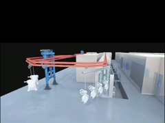 Linha de revestimento de pó vertical de transporte aéreo robusto Linha de pintura de transporte para revestimento constante