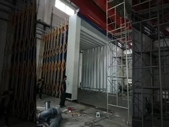 Cabines de pintura retráteis telescópicas móveis com aquecimento elétrico para pintura de carros