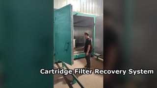 Cabine de pulverização de pó industrial para peças de metal