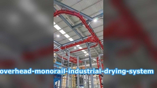Monotrilho suspenso para serviço pesado e sistema de secagem industrial