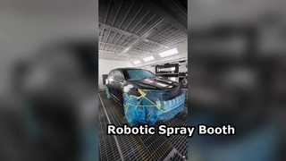 Cabine de pintura industrial automatizada de alta eficiência da CoatTech com sistema de pulverização robótico acionado por IA
