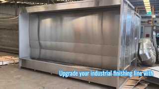 Cabine de pulverização com cortina de água de aço inoxidável premium | Equipamento Inteligente CoatTech